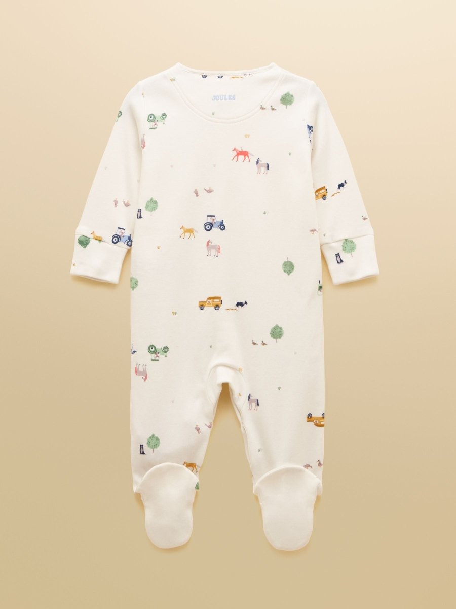 Razamataz Cream Cotton Babygrow - RUTHERFORD & Co