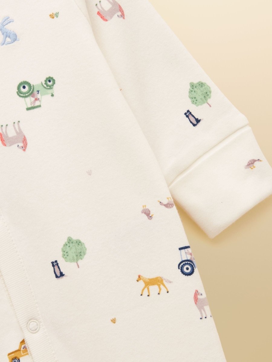 Razamataz Cream Cotton Babygrow - RUTHERFORD & Co