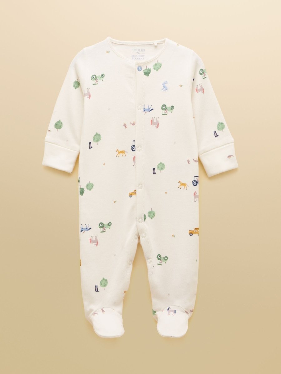 Razamataz Cream Cotton Babygrow - RUTHERFORD & Co