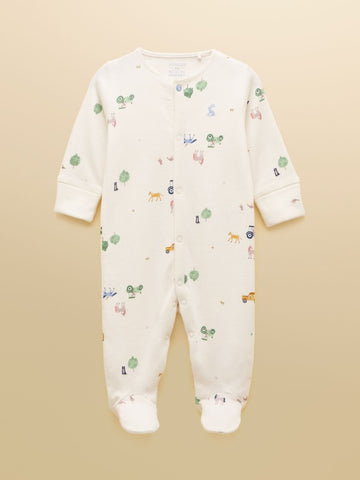 Razamataz Cream Cotton Babygrow - RUTHERFORD & Co