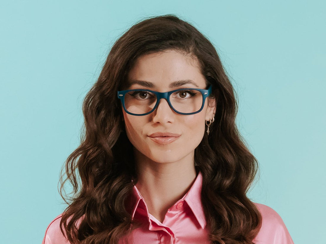 Reading Glasses 'Billi' Matt Blue - RUTHERFORD & Co