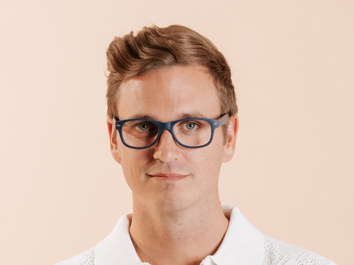 Reading Glasses 'Billi' Matt Blue - RUTHERFORD & Co