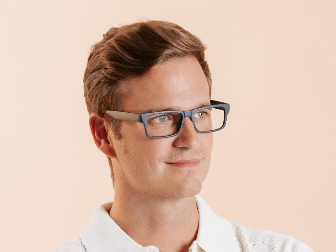 Reading Glasses 'Logan' Matt Blue - RUTHERFORD & Co