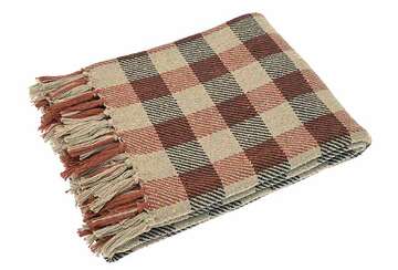 Recycled Cotton Check Throw - RUTHERFORD & Co