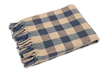 Recycled Cotton Check Throw - RUTHERFORD & Co