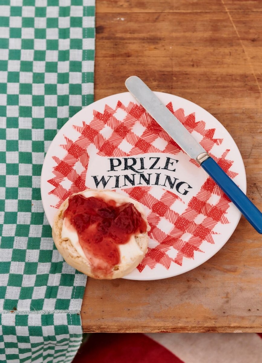 Red Gingham Prize Winning Small Side Plate, 6.5 Inch - RUTHERFORD & Co