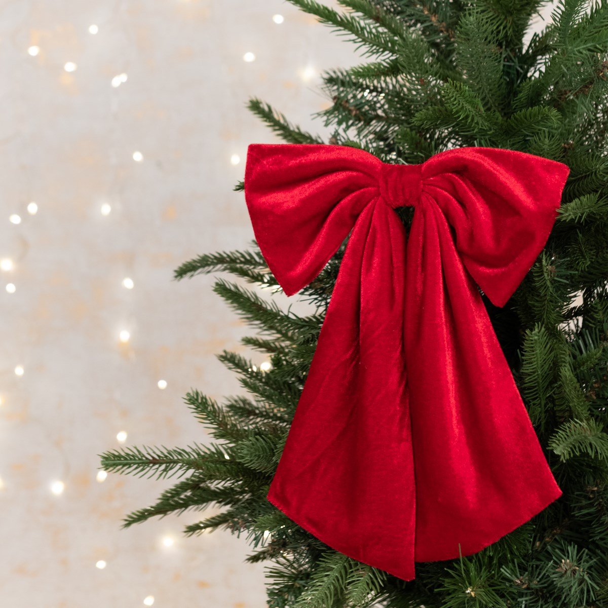 Red Velvet Bow on Clip 31cm - RUTHERFORD & Co