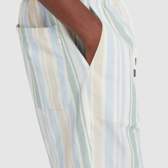 Redwald Thick Stripe Shorts In Ecru - RUTHERFORD & Co
