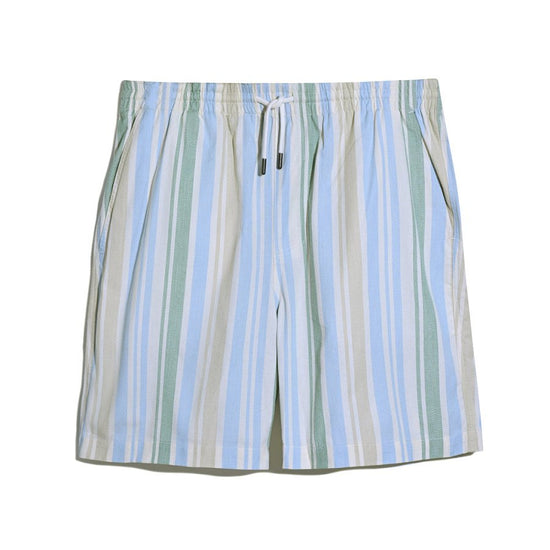 Redwald Thick Stripe Shorts In Ecru - RUTHERFORD & Co