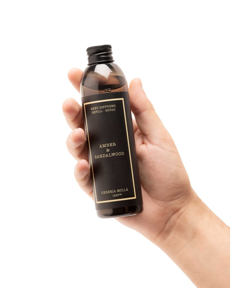 Reed Diffuser Refill 200ml Amber & Sandalwood - RUTHERFORD & Co