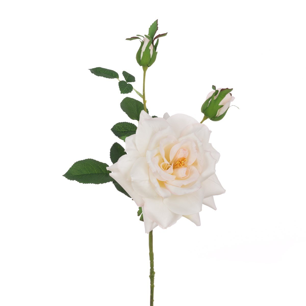 Reflex Petal Rose Spray 72cm/White - RUTHERFORD & Co