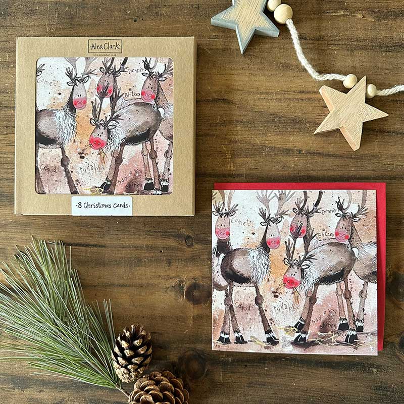 Reindeer Herd Christmas Boxed Cards - RUTHERFORD & Co
