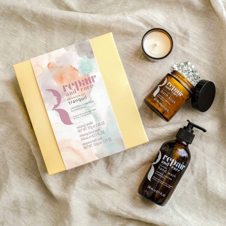 Repair and Care Tranquil Bathroom Gift Set - RUTHERFORD & Co