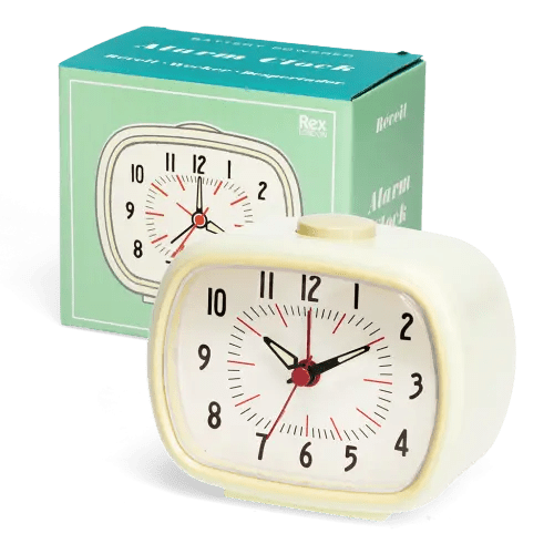 Retro alarm clock - Ivory white - RUTHERFORD & Co