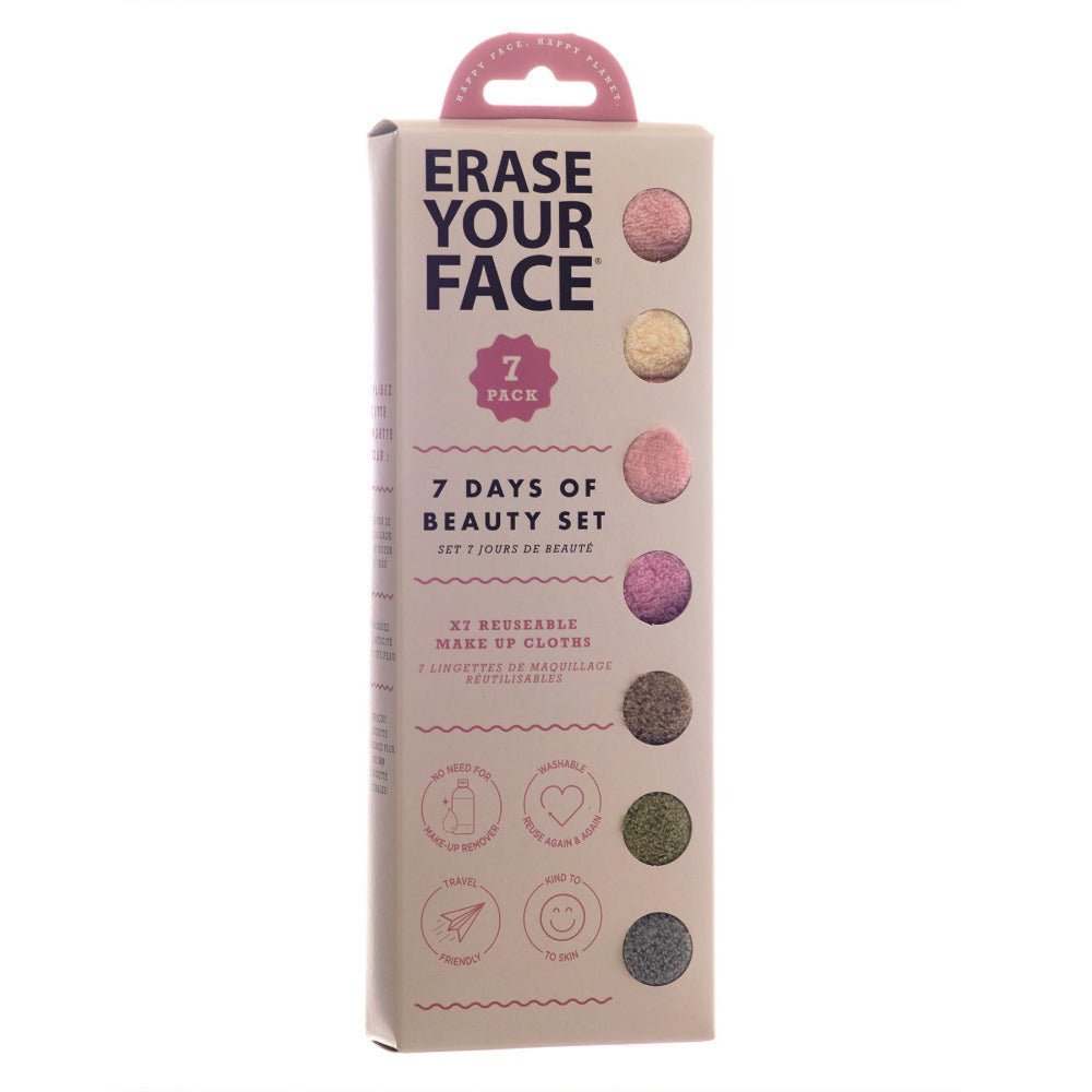 Reusable Make Up Removing Cloth Set of 7 Eco Friendly Erase Your Face - Pastels - RUTHERFORD & Co