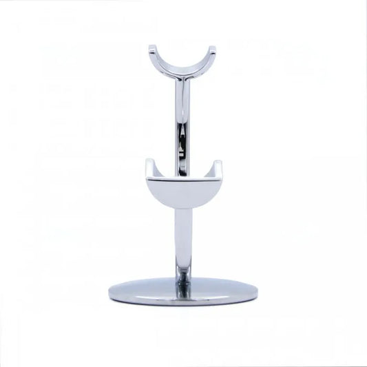 Crescent Chrome Razor Stand with Solid Base Small