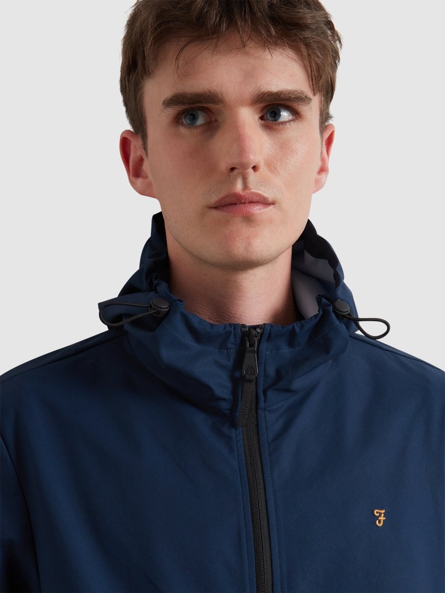 Rhodes Hooded Jacket In Yale - RUTHERFORD & Co