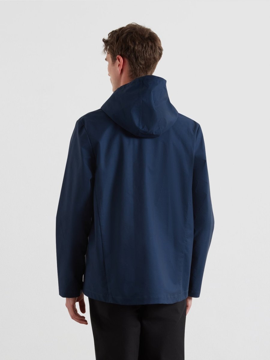 Rhodes Hooded Jacket In Yale - RUTHERFORD & Co