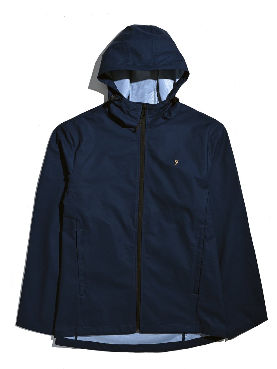 Rhodes Hooded Jacket In Yale - RUTHERFORD & Co