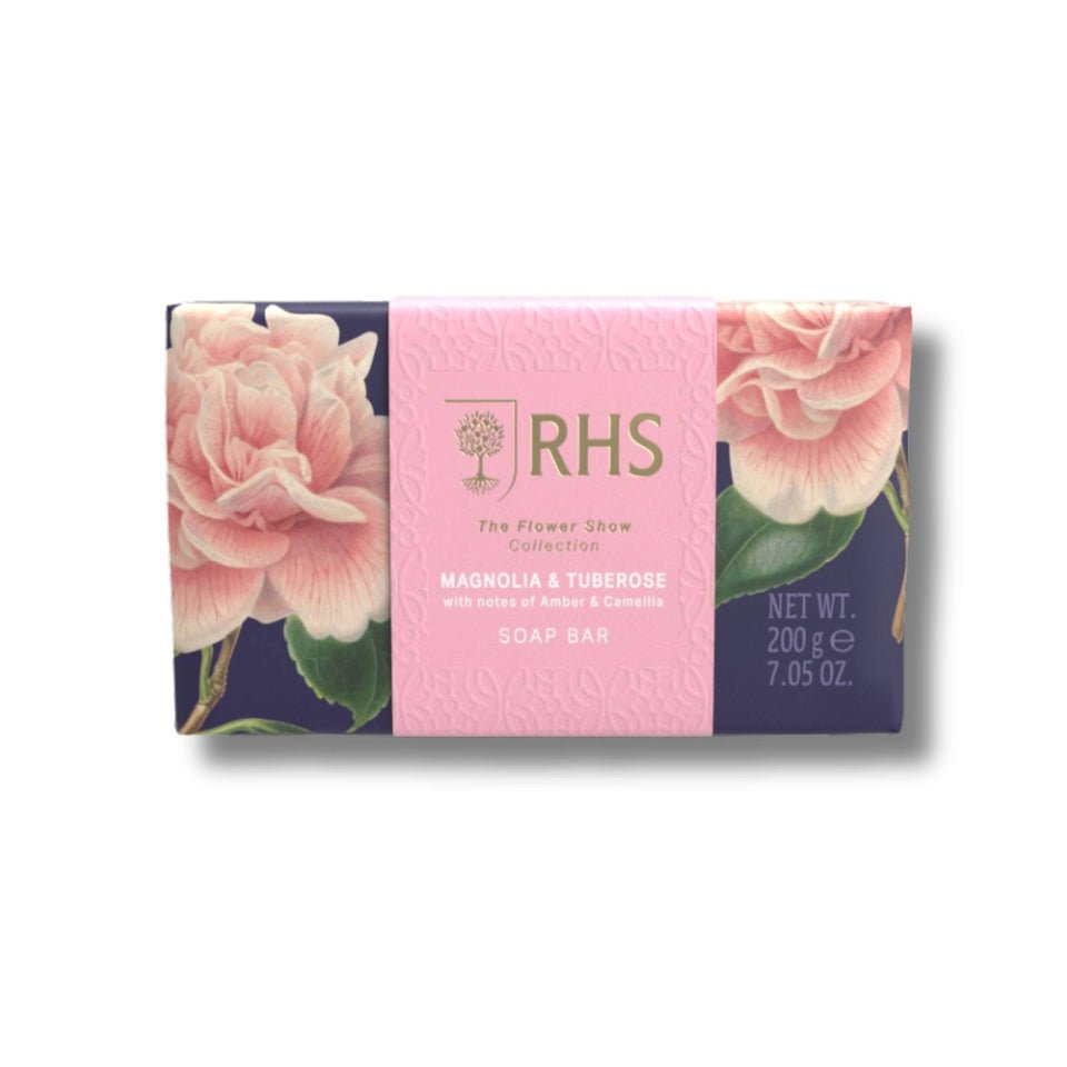 RHS Flower Show Magnolia and Tuberose Soap 200g - RUTHERFORD & Co