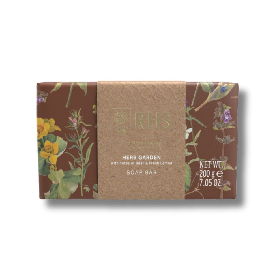 RHS Greenhouse Herb Garden Soap Bar 200g - RUTHERFORD & Co