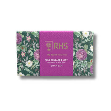 RHS Rewild Rhubarb and Mint Soap 200g - RUTHERFORD & Co