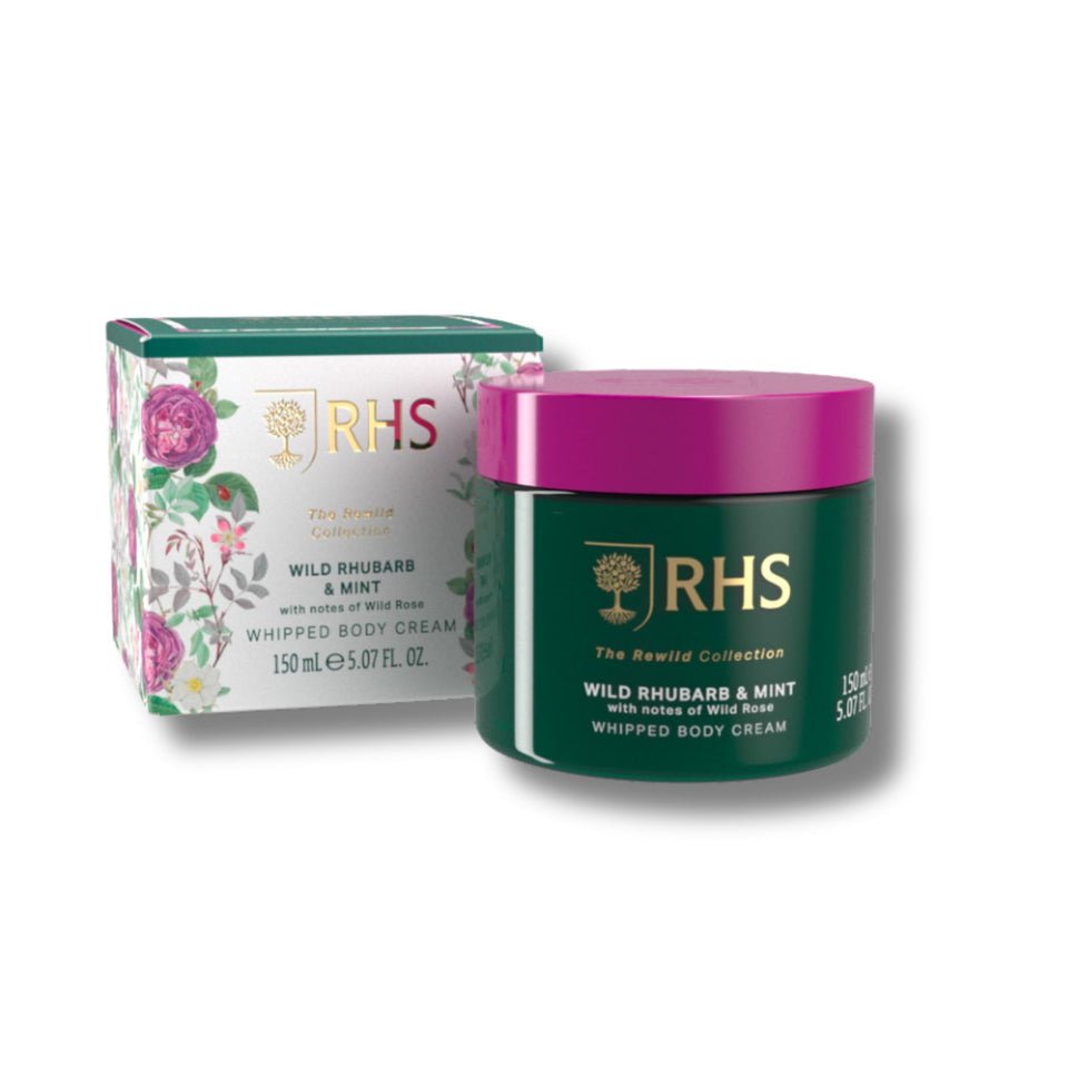 RHS Rewild Rhubarb and Mint Whipped Body Cream - RUTHERFORD & Co