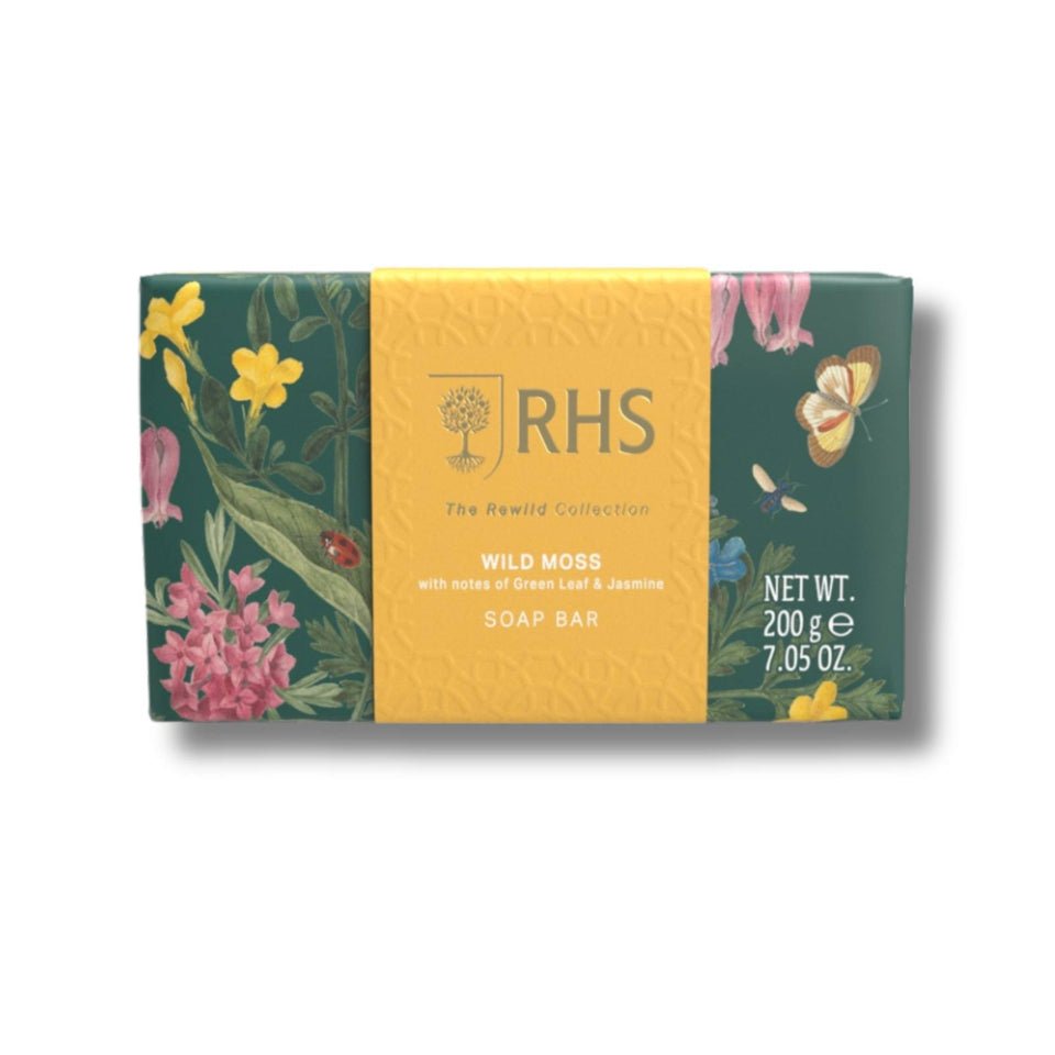 RHS Rewild Wild Moss Soap Bar 200g - RUTHERFORD & Co