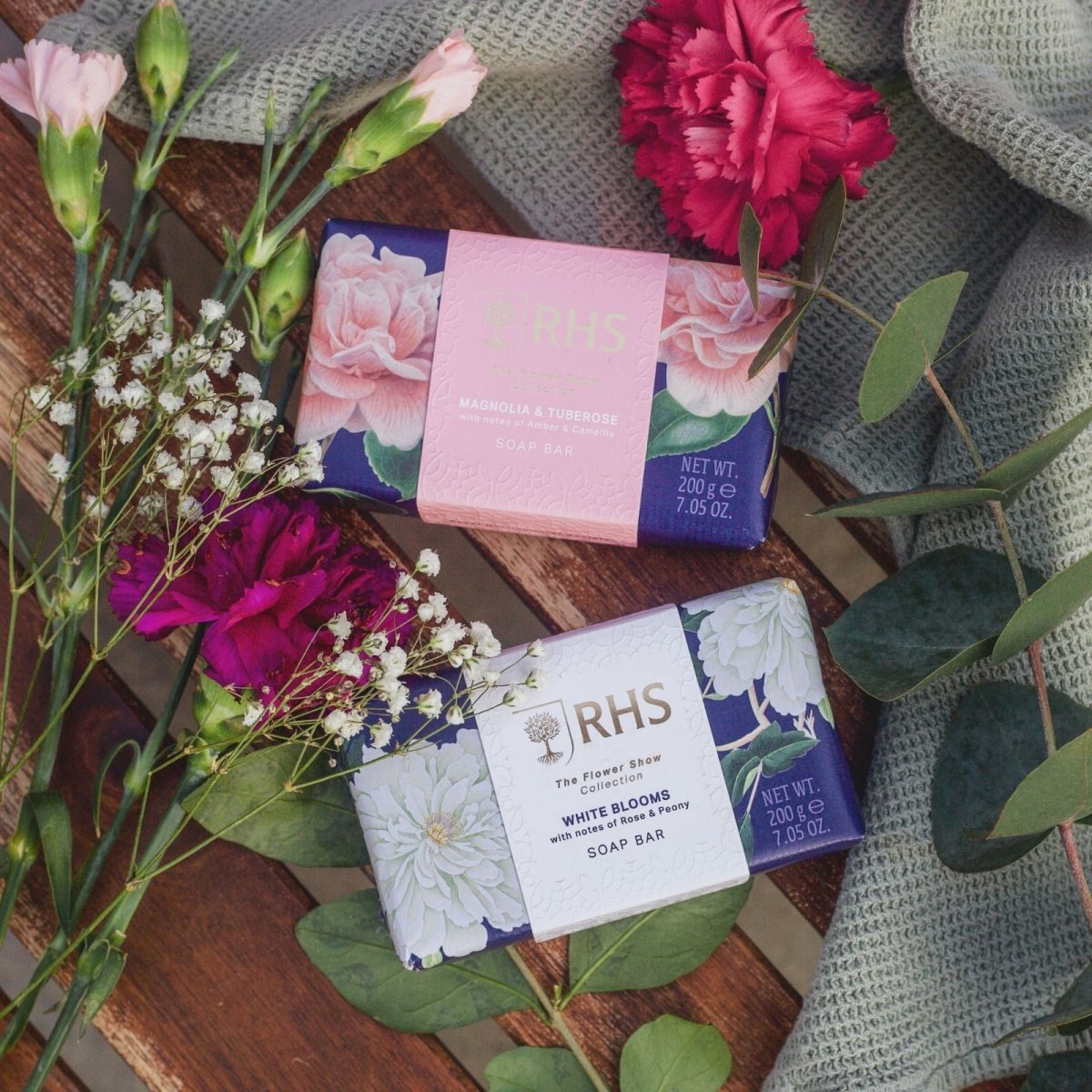 RHS The Flower Show Collection Soap Bar Set 2 x 200g - RUTHERFORD & Co