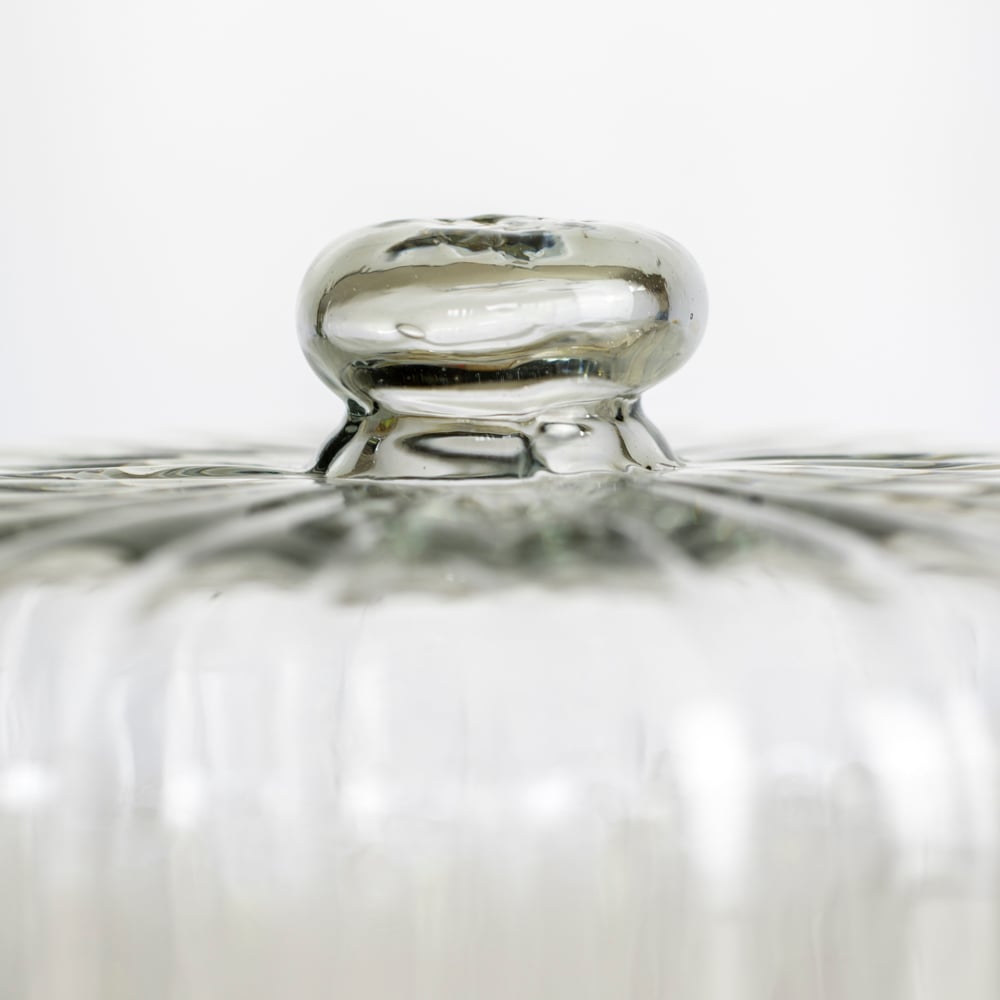 Ribbed Cloche With Wooden Base Large - RUTHERFORD & Co