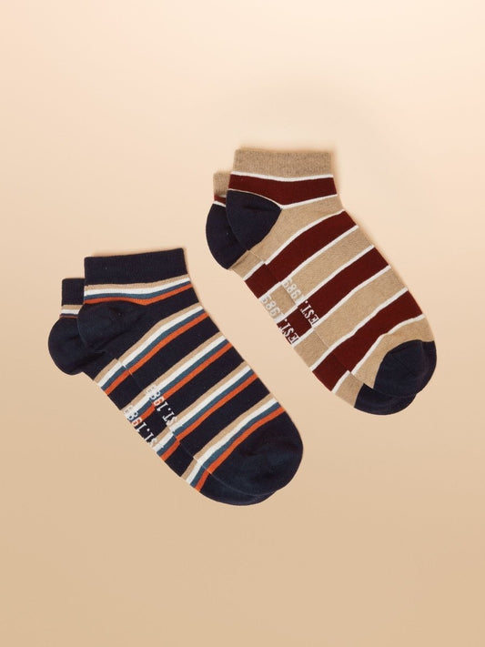 Rilla Navy 2 Pack Socks - RUTHERFORD & Co