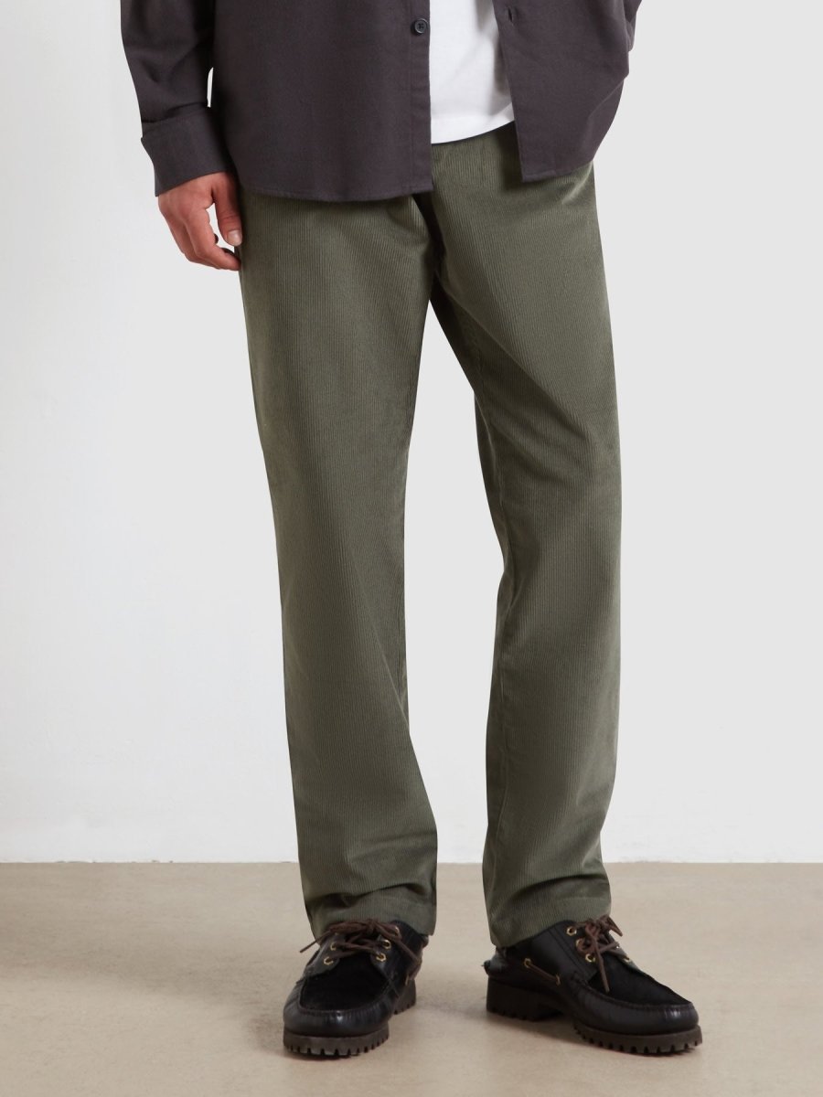 Roachman Regular Fit Cord Trousers In Rosemary - RUTHERFORD & Co