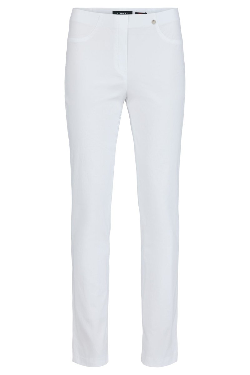 Robell Bella 73cm Trousers White - RUTHERFORD & Co