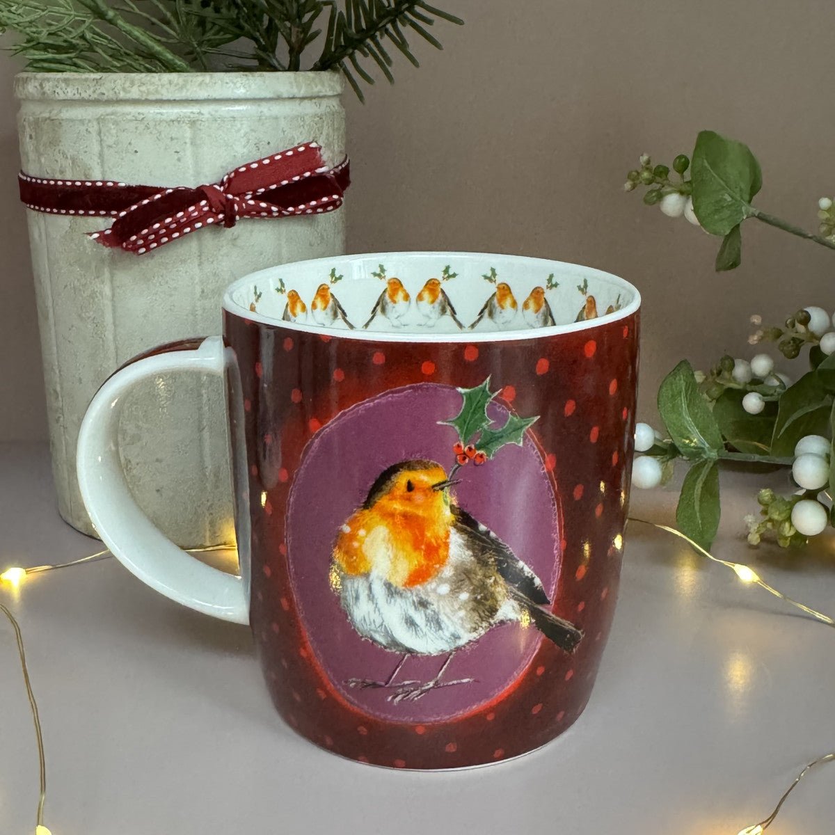 Robin and Holly Mug - RUTHERFORD & Co