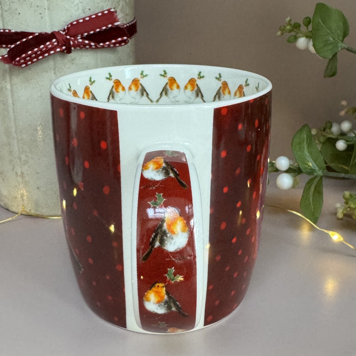 Robin and Holly Mug - RUTHERFORD & Co