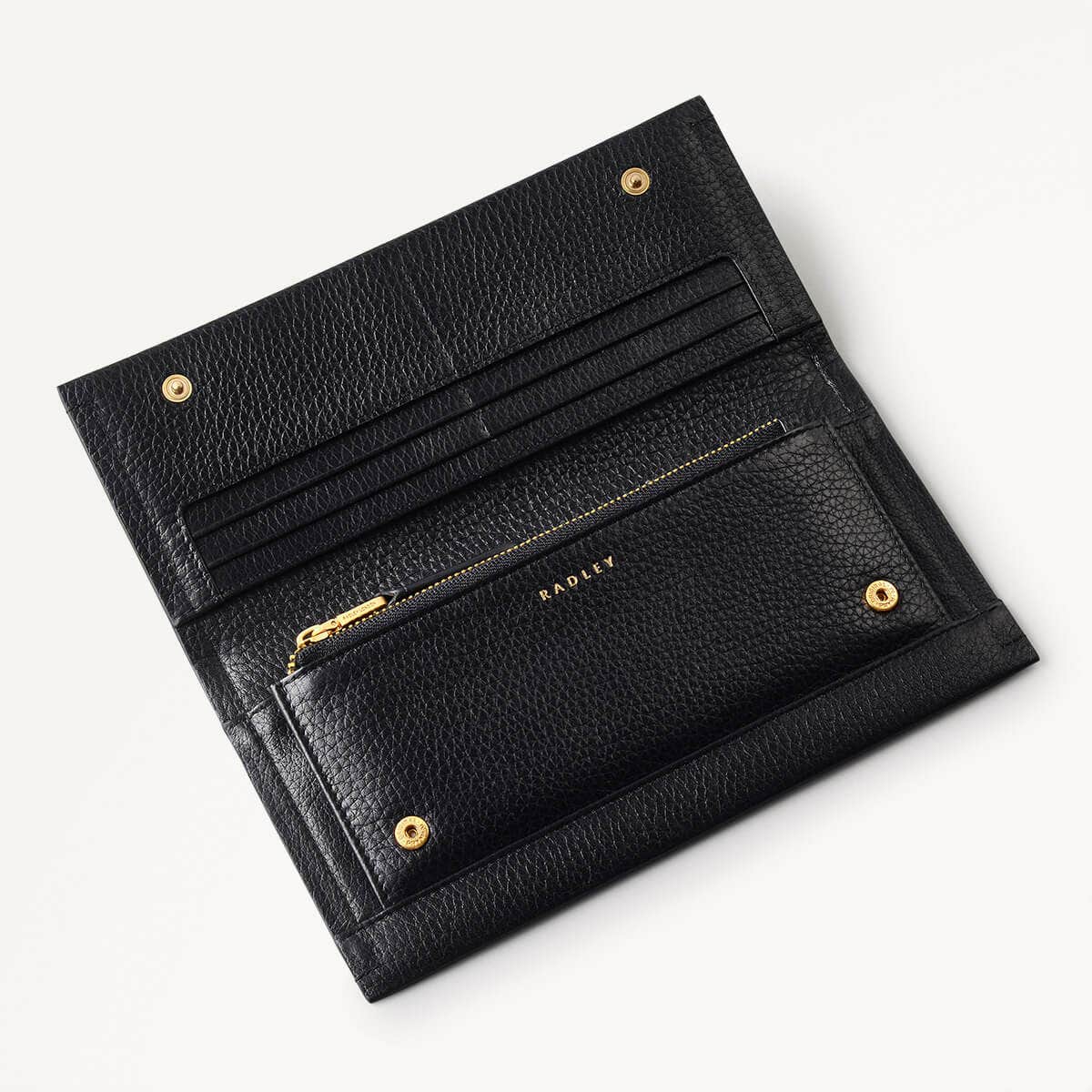 ROBIN/BLACK/LARGE FLAPOVER PURSE - RUTHERFORD & Co