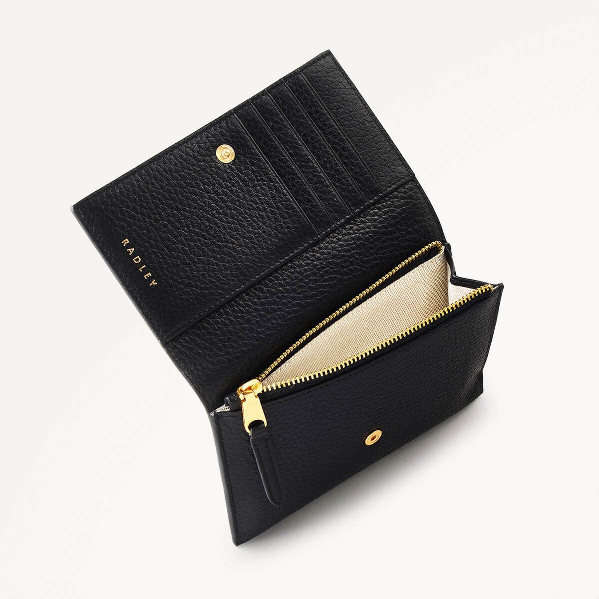 ROBIN/BLACK/MEDIUM FLAPOVER PURSE - RUTHERFORD & Co