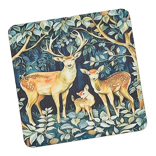 Roe Deer Family MDF Coaster - RUTHERFORD & Co