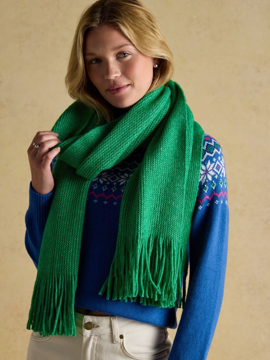 Rosa Green Knitted Scarf - RUTHERFORD & Co