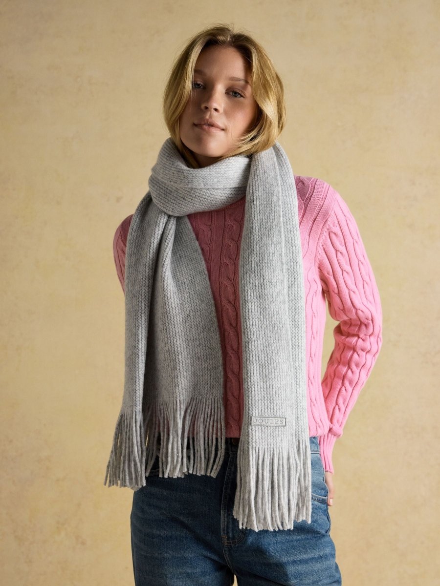 Rosa Grey Knitted Scarf - RUTHERFORD & Co