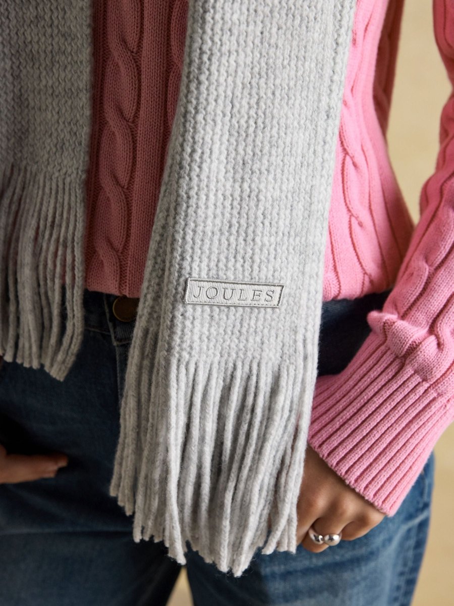 Rosa Grey Knitted Scarf - RUTHERFORD & Co