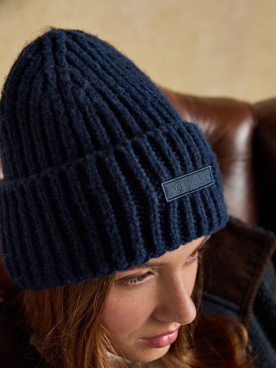 Rosa Navy Beanie Hat - RUTHERFORD & Co