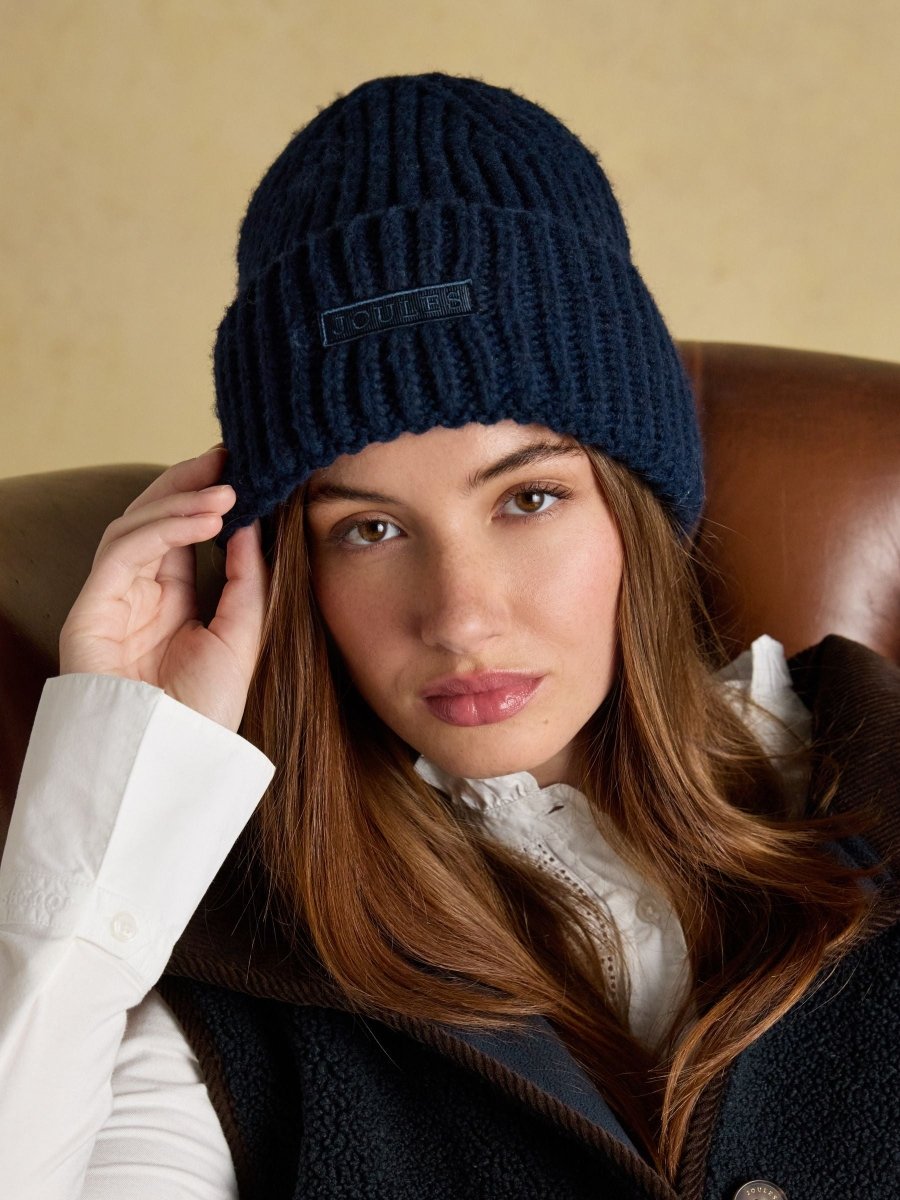 Rosa Navy Beanie Hat - RUTHERFORD & Co