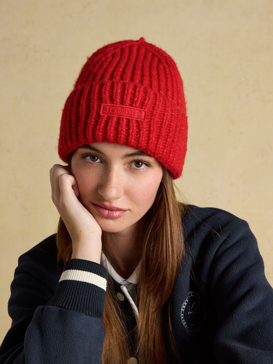 Rosa Red Beanie Hat - RUTHERFORD & Co