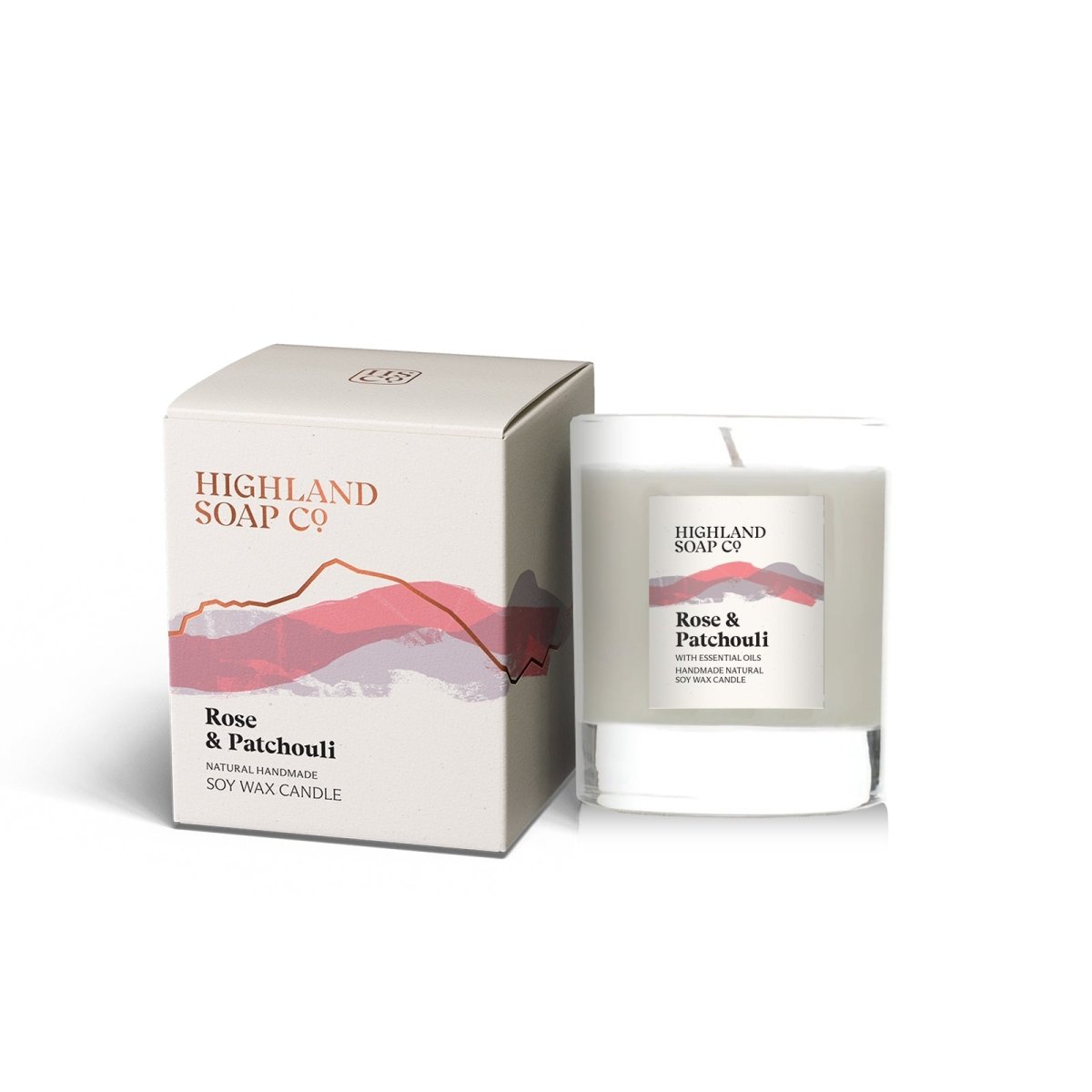 Rose & Patchouli Soya Wax Candle - RUTHERFORD & Co