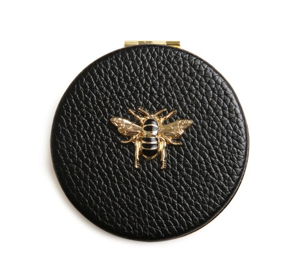 Round Compact Mirror/Black - RUTHERFORD & Co