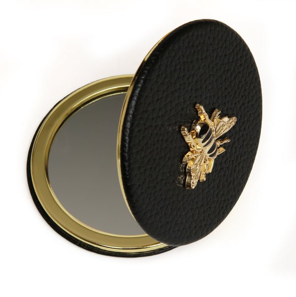 Round Compact Mirror/Black - RUTHERFORD & Co