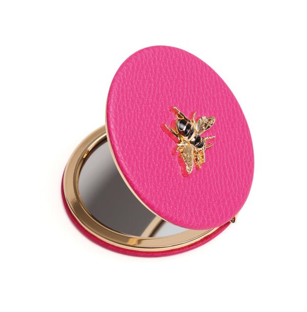 Round Compact Mirror/Hot Pink - RUTHERFORD & Co