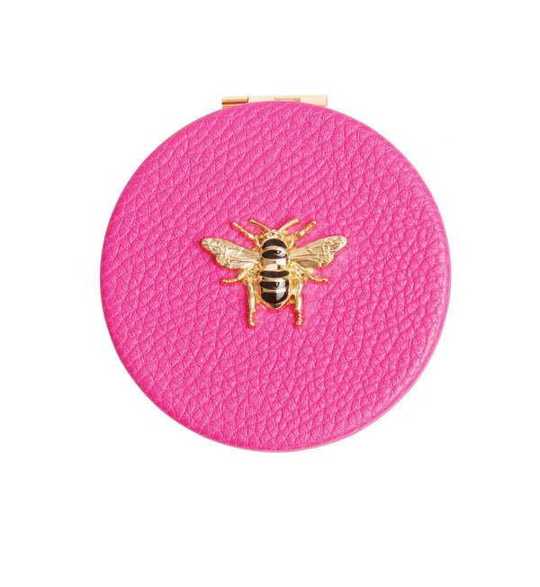 Round Compact Mirror/Hot Pink - RUTHERFORD & Co