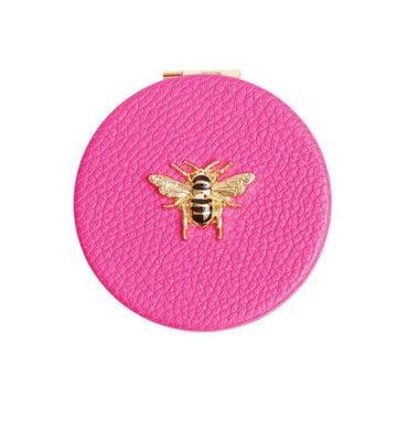 Round Compact Mirror/Hot Pink - RUTHERFORD & Co